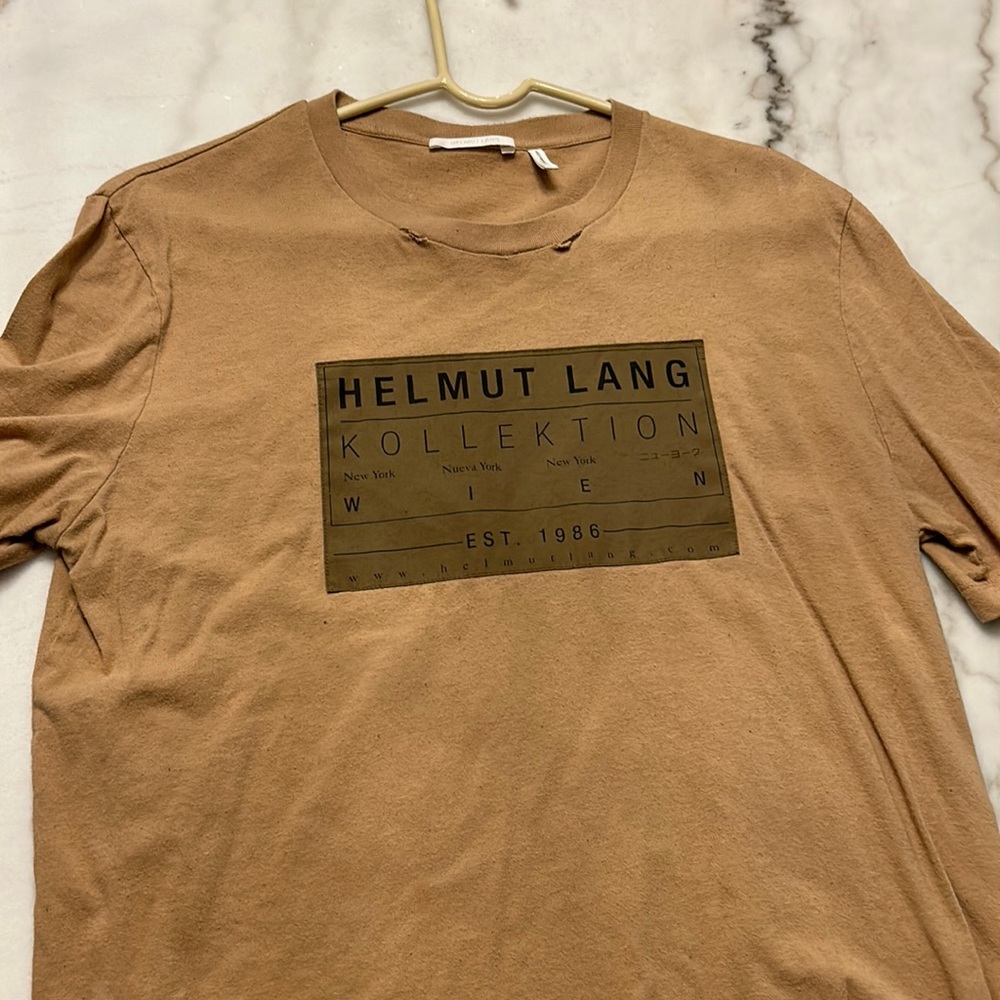 Helmut lang brown t shirt